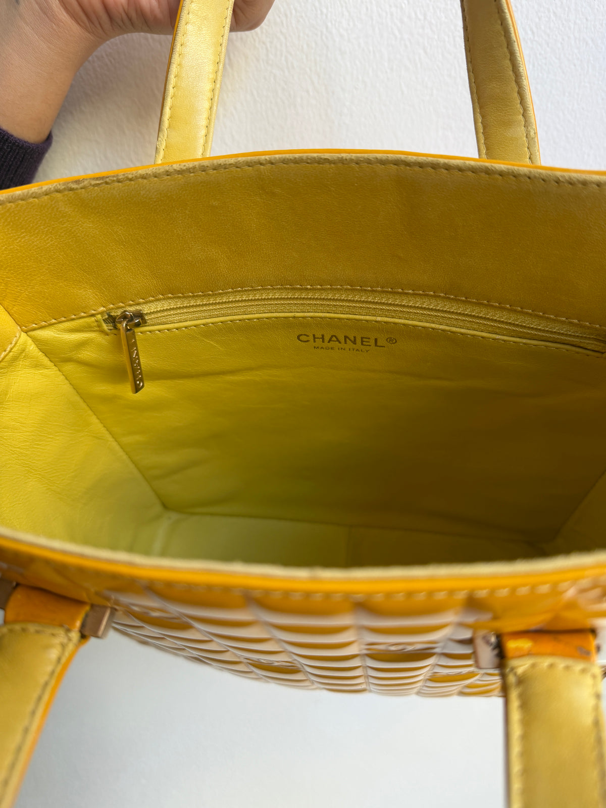 Chanel Yellow Chocolate Bar CC 02-03 Bag