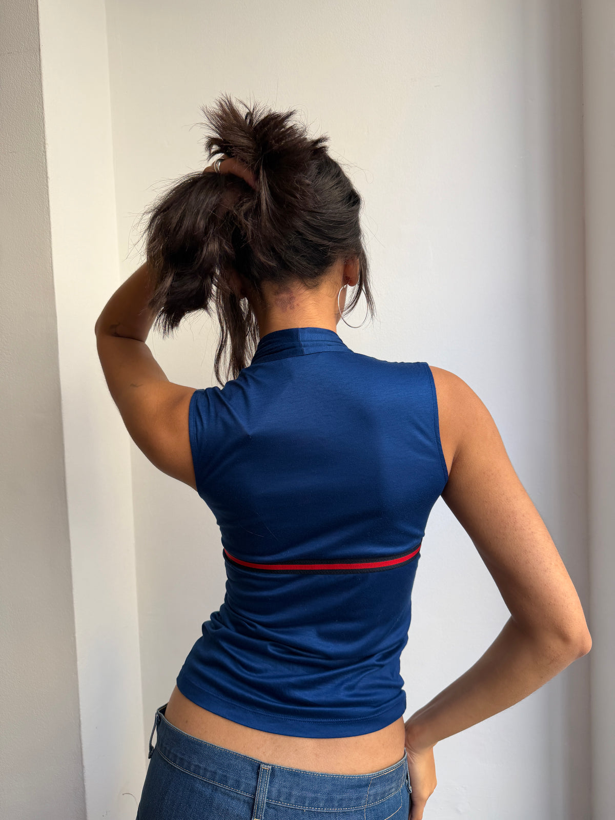 Gucci Navy V-neck Vest Top