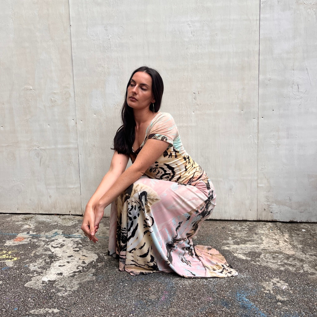 Roberto Cavalli 00's Tiger Print Top