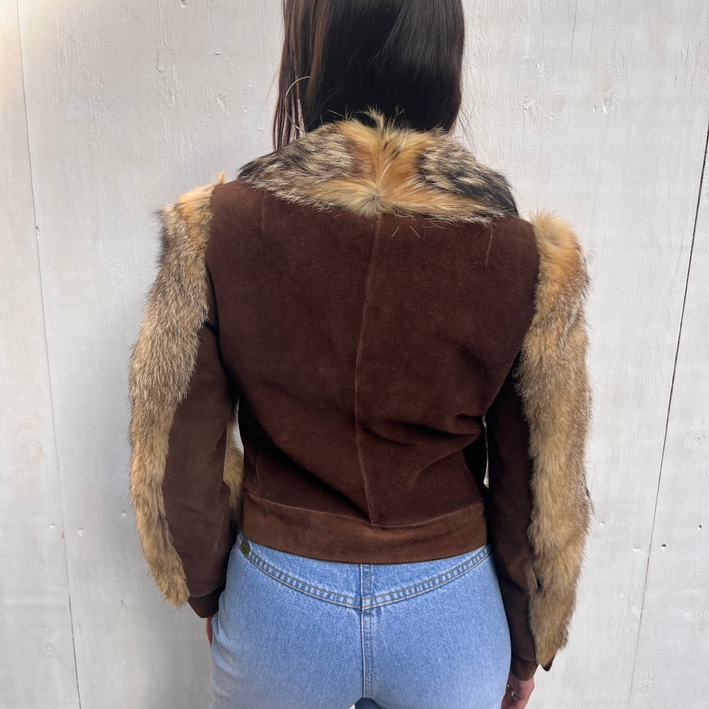1970's Brown Fur & Suede Jacket