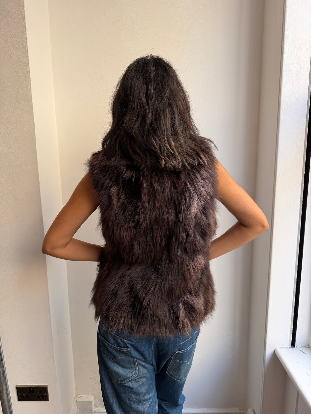 Brown Fur Waist Coat
