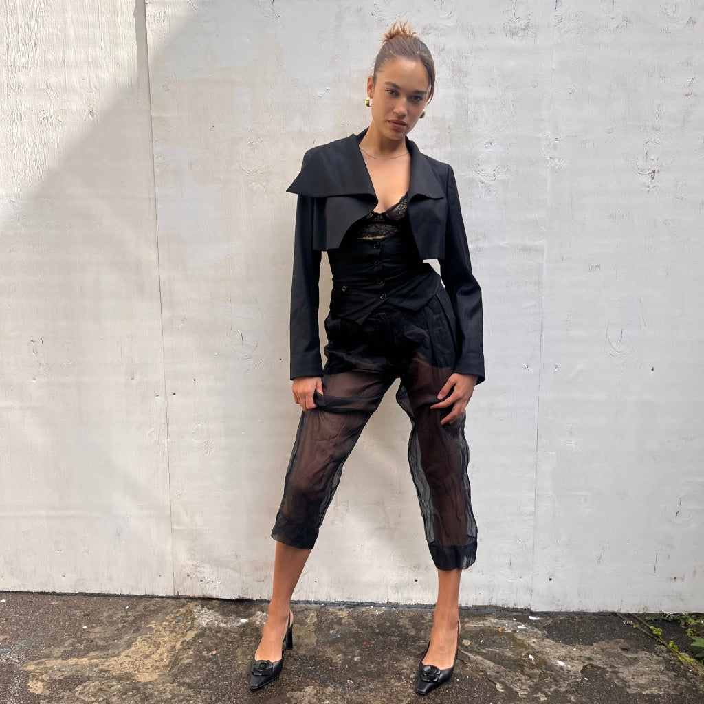 La Perla Black Sheer Capri
