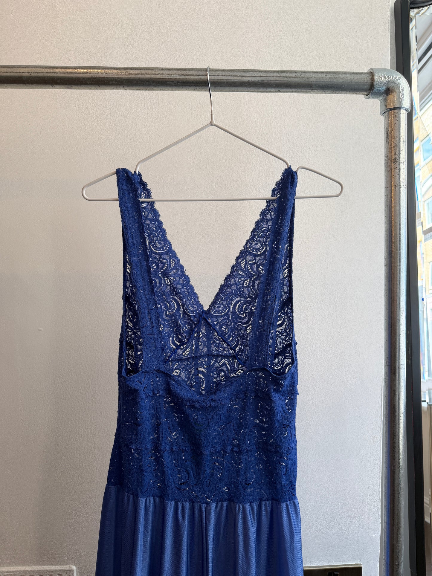 90's Blue Lace Slip Dress