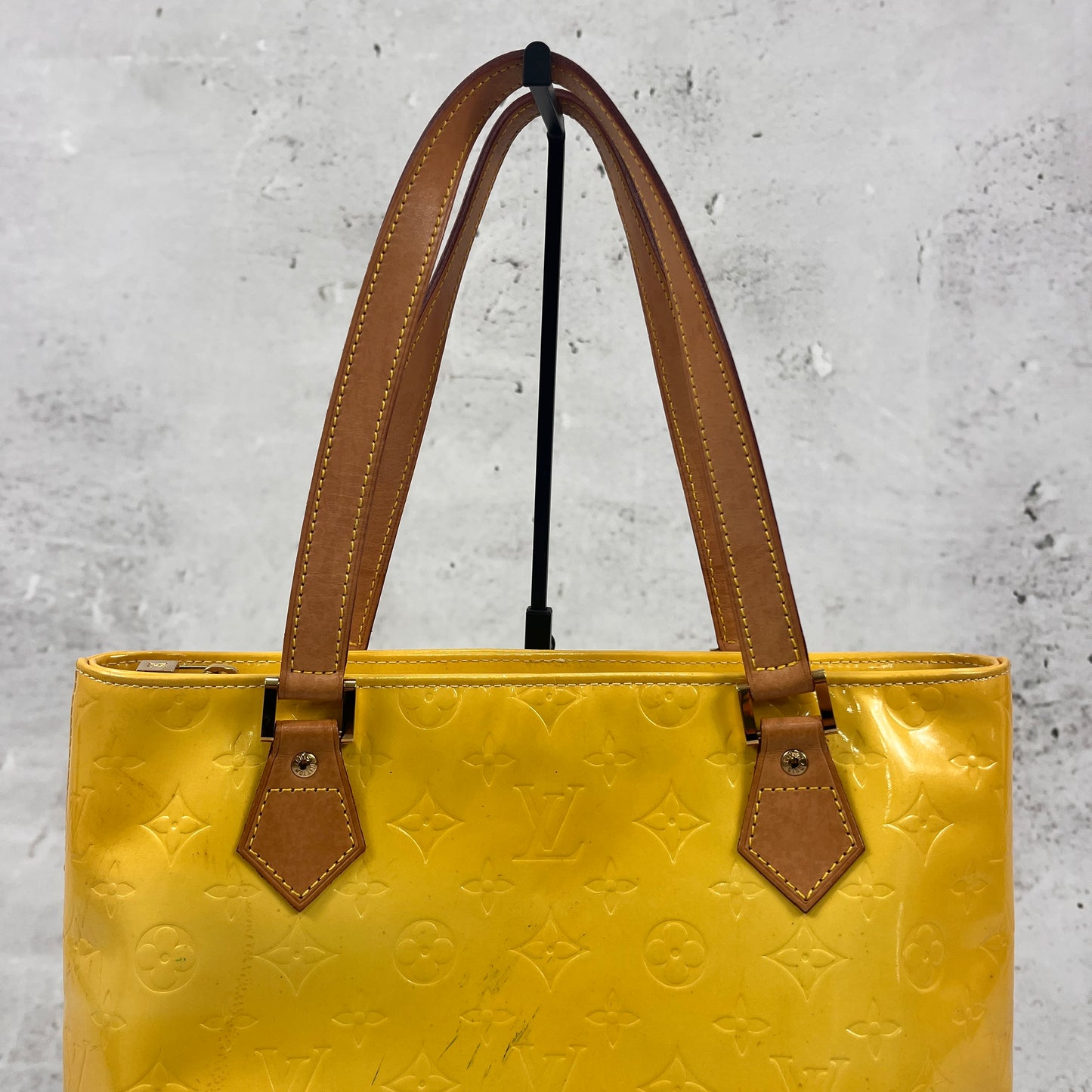 Louis Vuitton Vernis Yellow Handbag