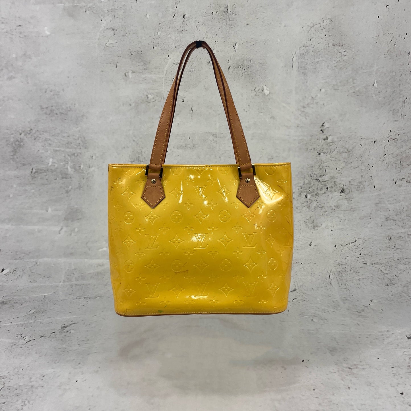 Louis Vuitton Vernis Yellow Handbag