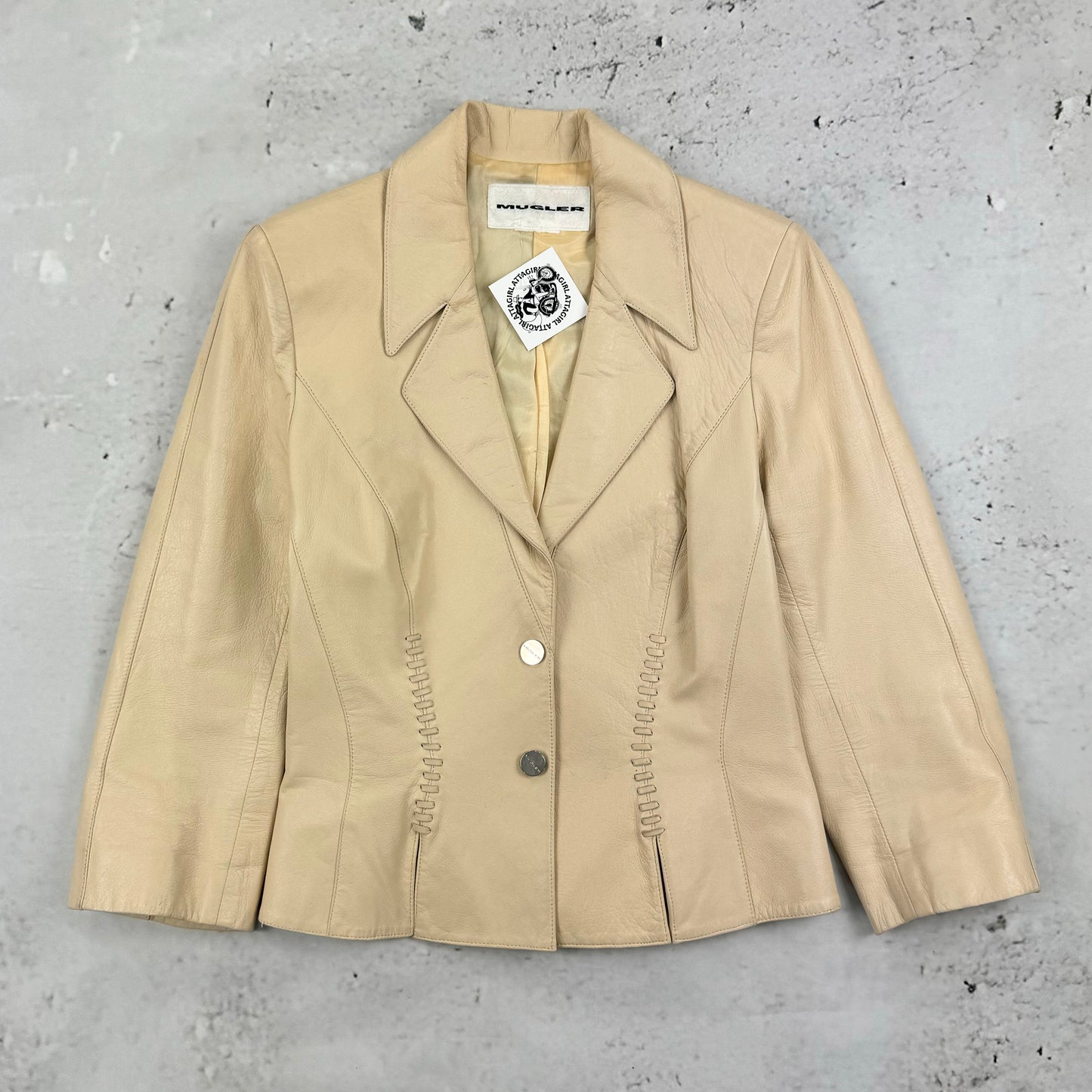 Thierry Mugler Nude Leather Trouser Suit