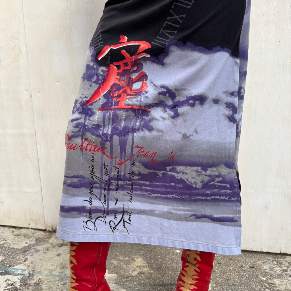 Jean Paul Gaultier AW 1997 'Gaultier Jeans' Graphic Print Dress