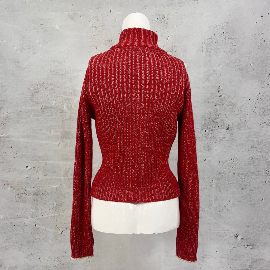 Armani Red Knit Jumper