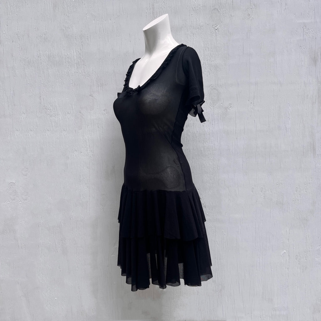 Black Sheer Mesh Dress