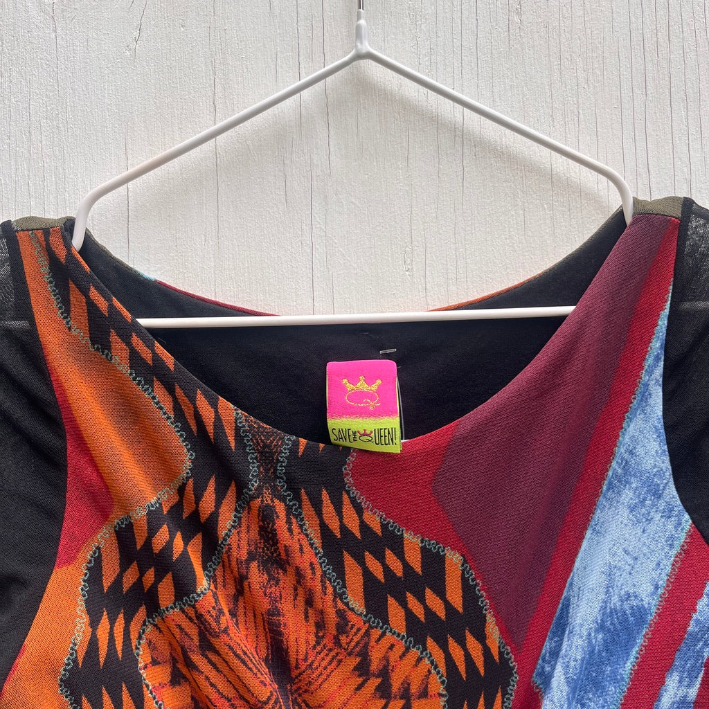 Save the Queen Mesh LS Top