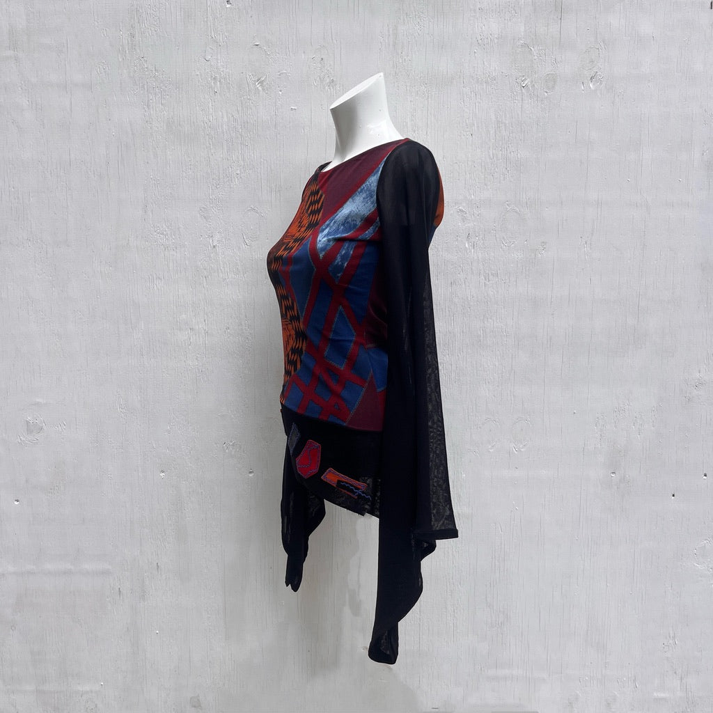 Save the Queen Mesh LS Top