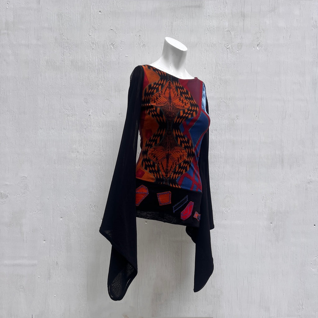 Save the Queen Mesh LS Top