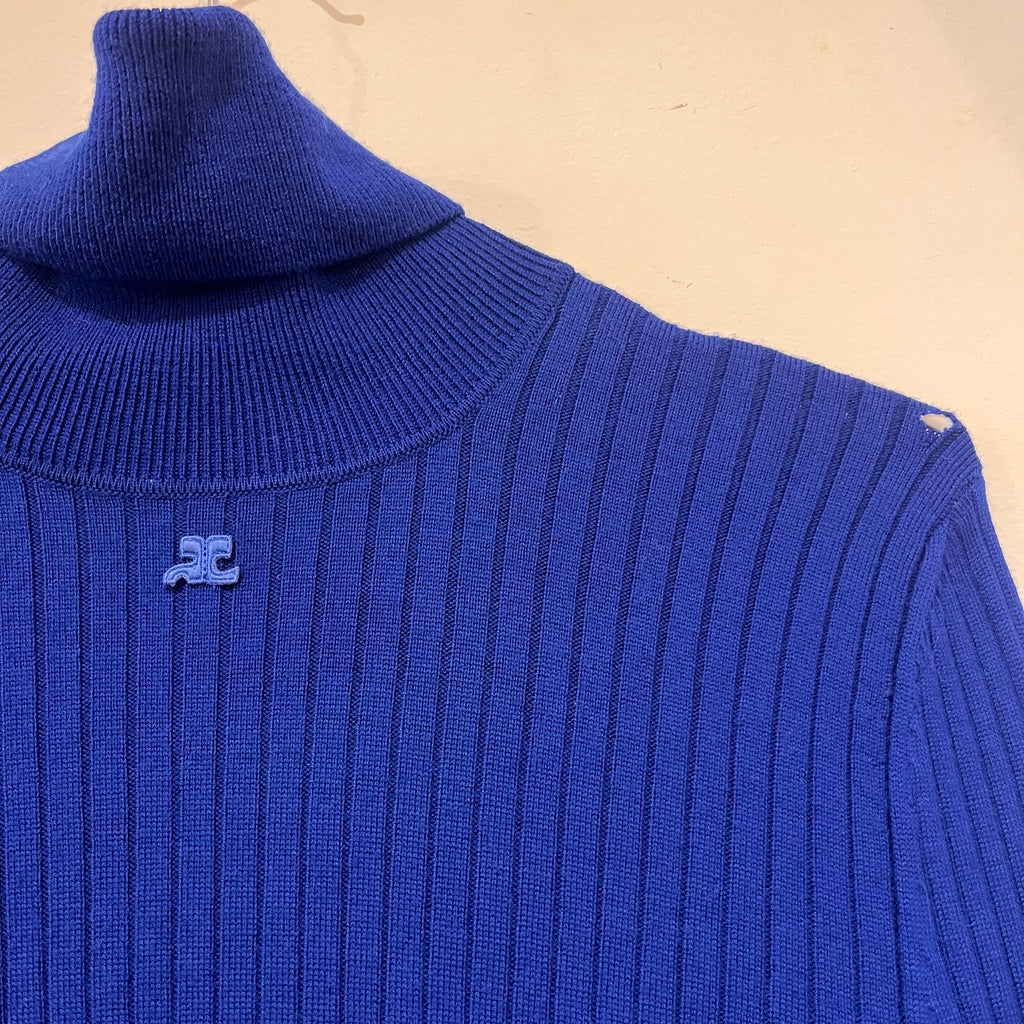 Courreges Blue Knit Bodysuit