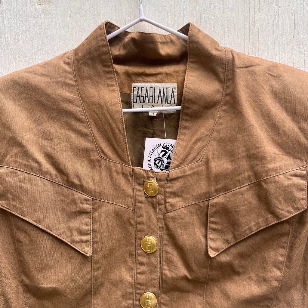 Casablanca Italy Brown Structured Blazer