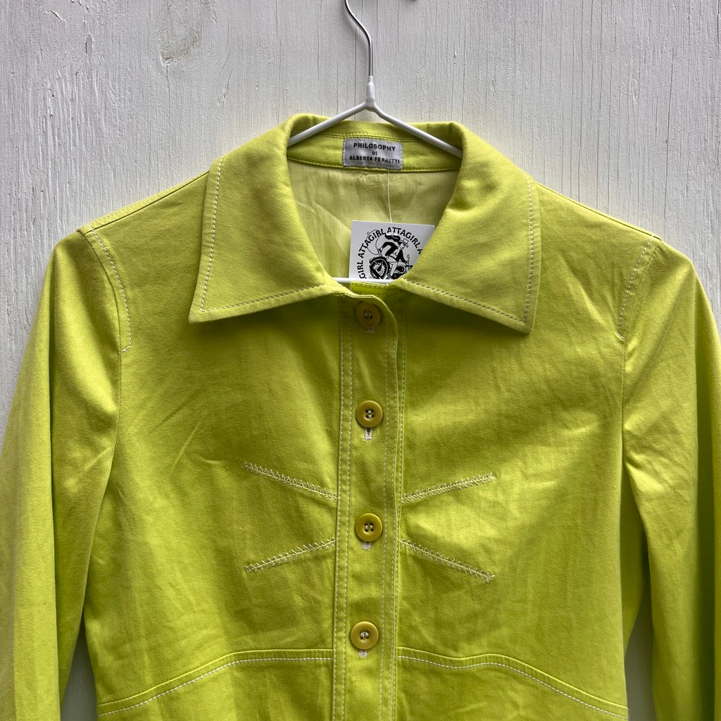 Philosophy Di Alberta Ferretti Lime Green Shirt