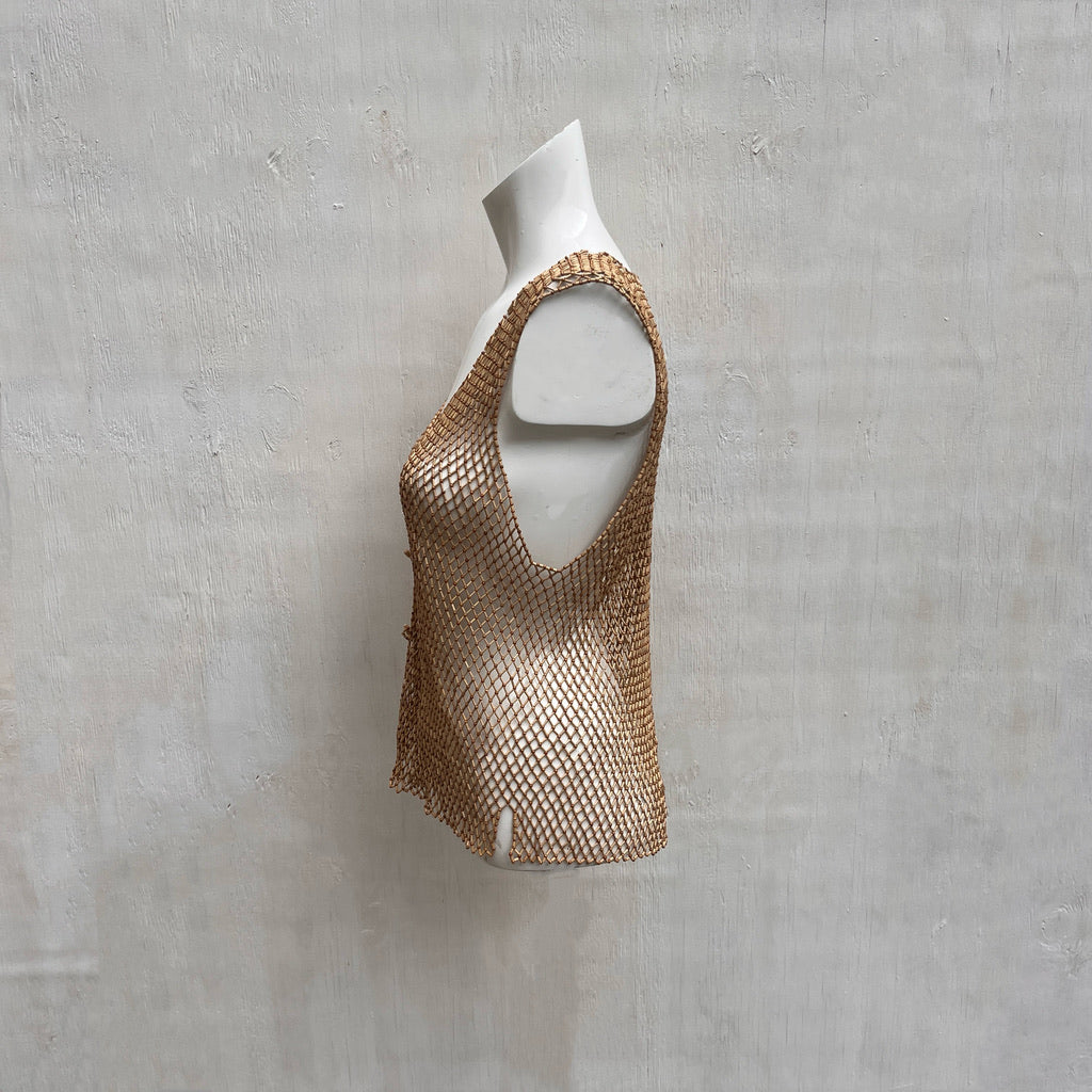 Brown Beaded Waistcoat