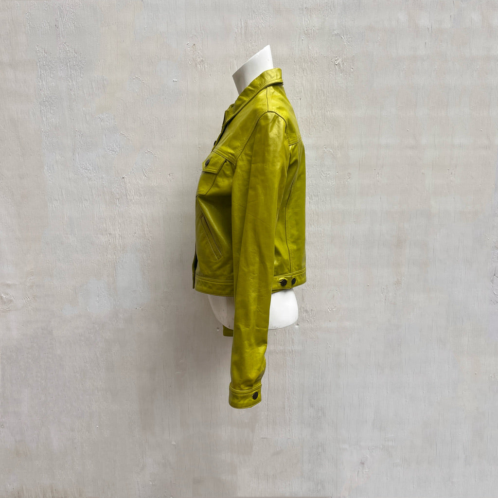 Lime Green Leather Jacket