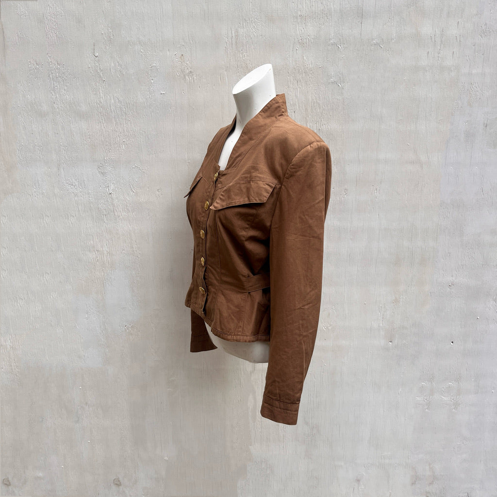 Casablanca Italy Brown Structured Blazer