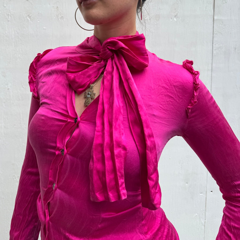 D&G Hot Pink Silk Shirt