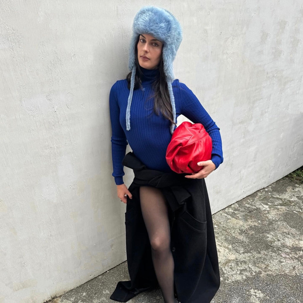 Courreges Blue Knit Bodysuit