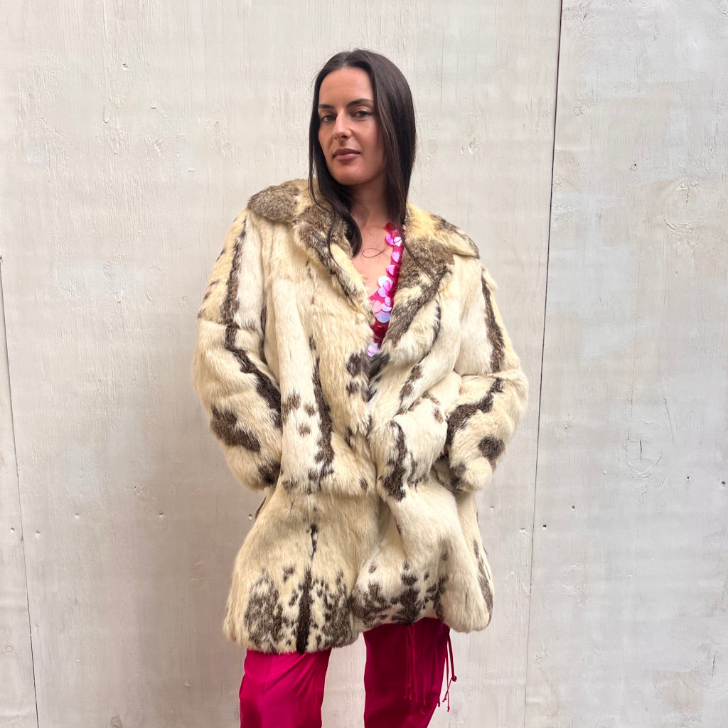 Vintage Spotty Fur Coat