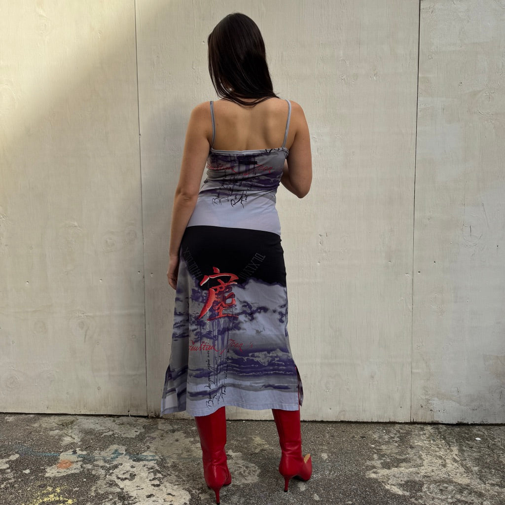 Jean Paul Gaultier AW 1997 'Gaultier Jeans' Graphic Print Dress