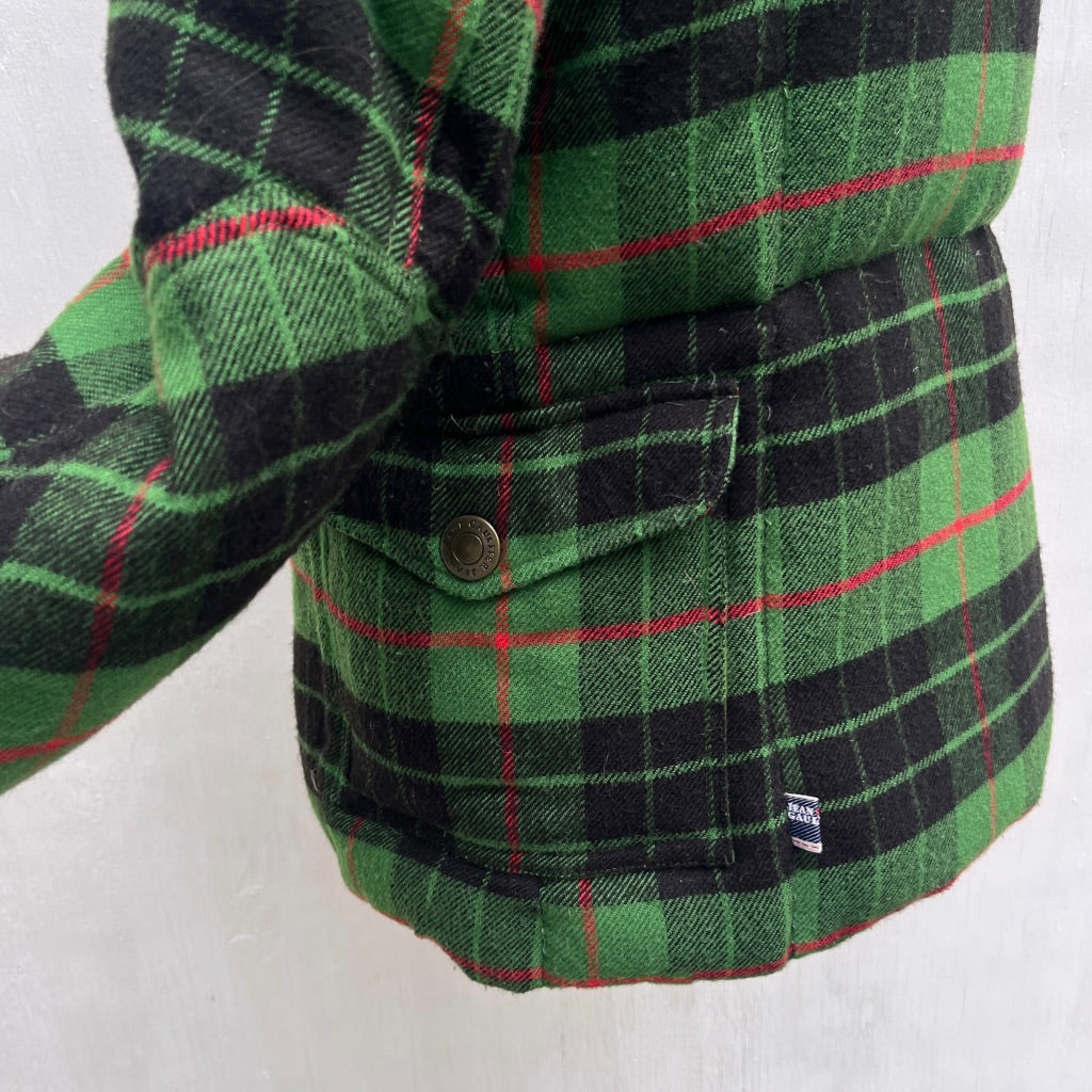 Jean Paul Gaultier Green Plaid Puffer Jacket