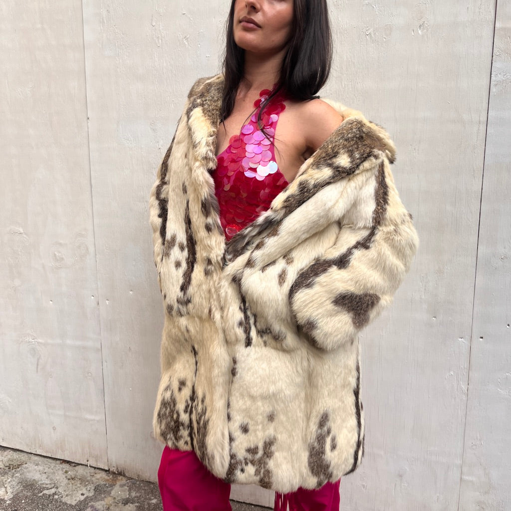 Vintage Spotty Fur Coat