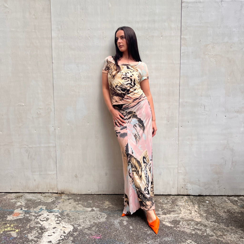 Roberto Cavalli 00's Tiger Print Top