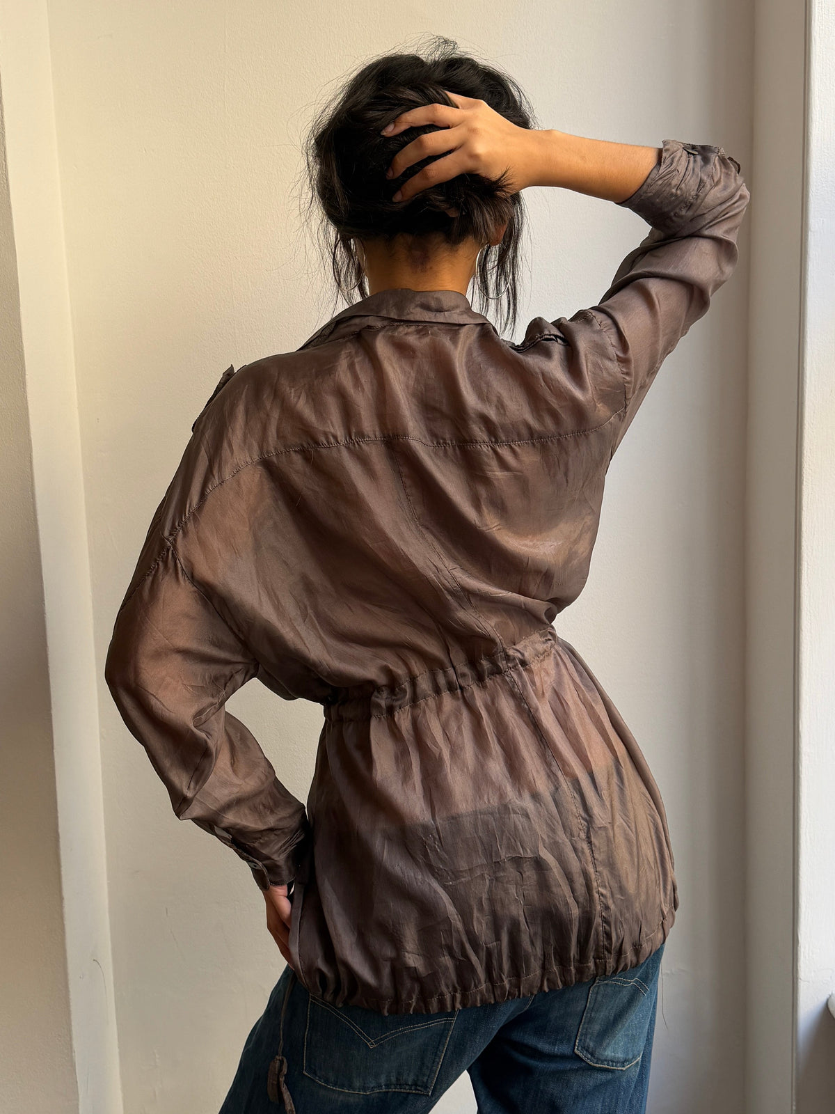 Negozi Brown Silk Jacket