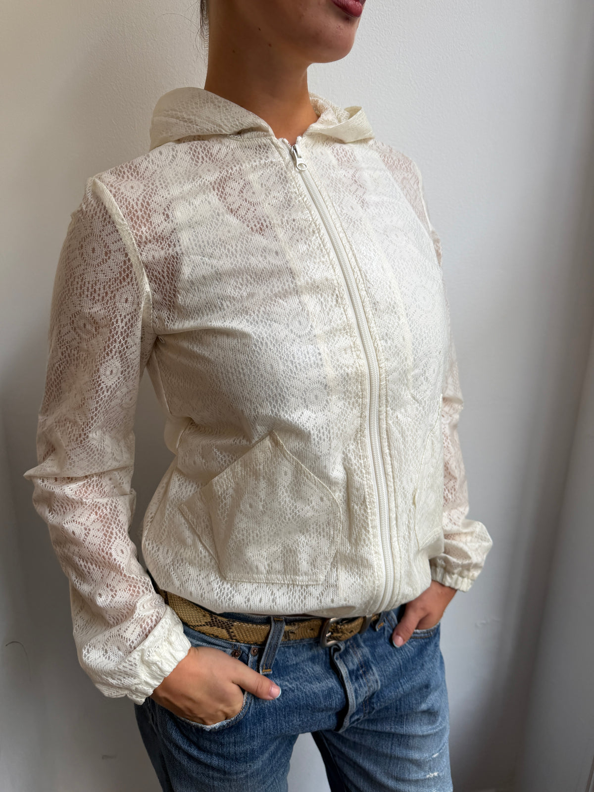 Sisley White Lace Rain Jacket