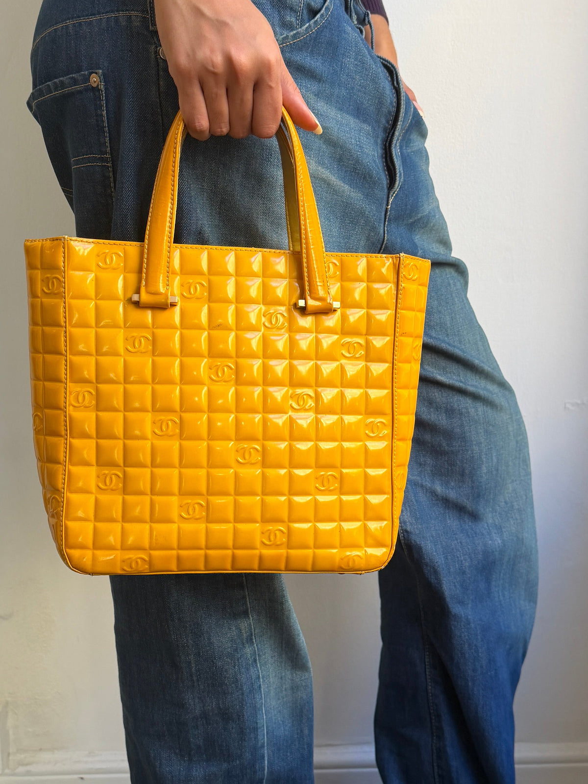Chanel Yellow Chocolate Bar CC 02-03 Bag