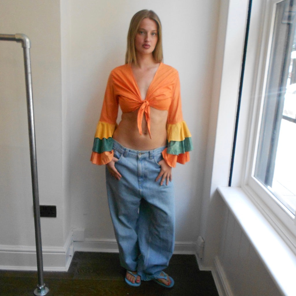 Orange Salsa Cropped Top
