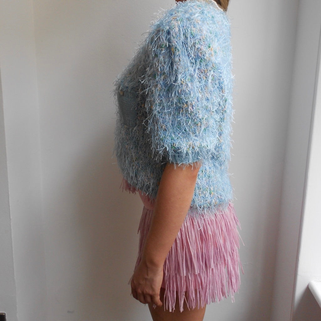 MSGM Pink Fringe Skirt