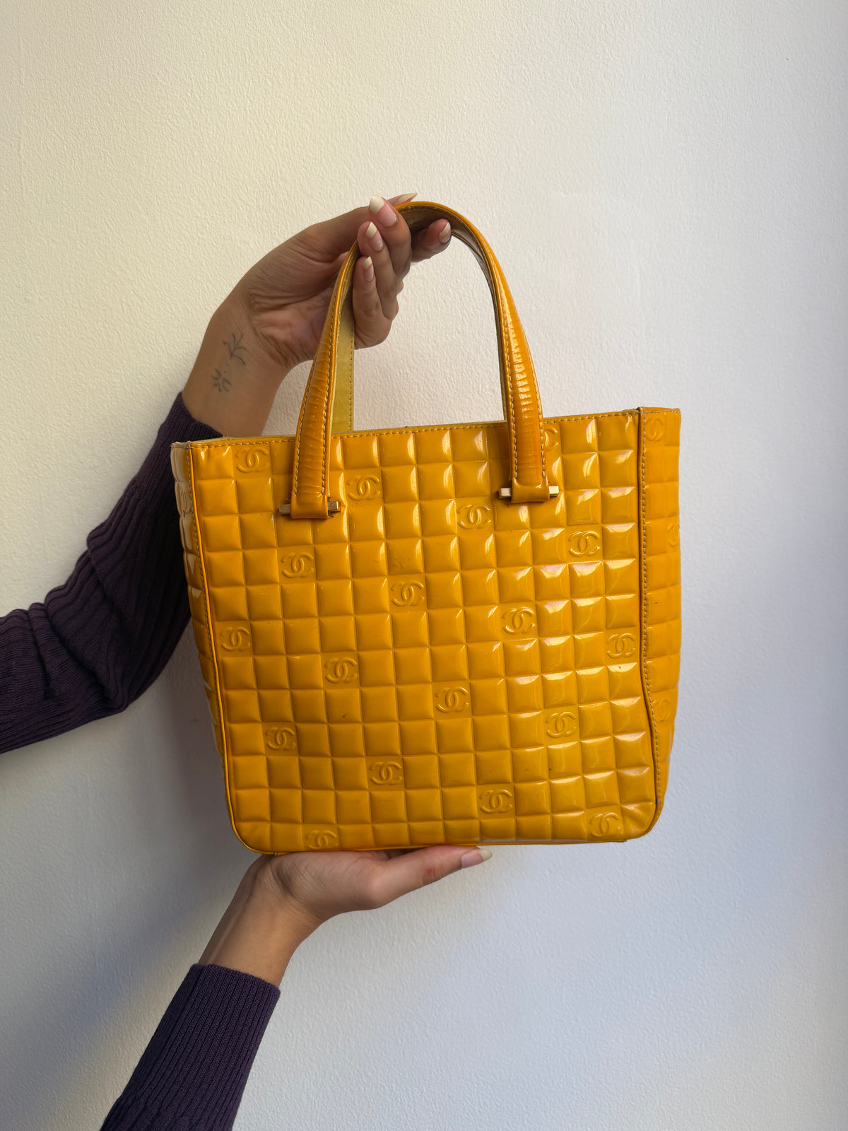 Chanel Yellow Chocolate Bar CC 02-03 Bag