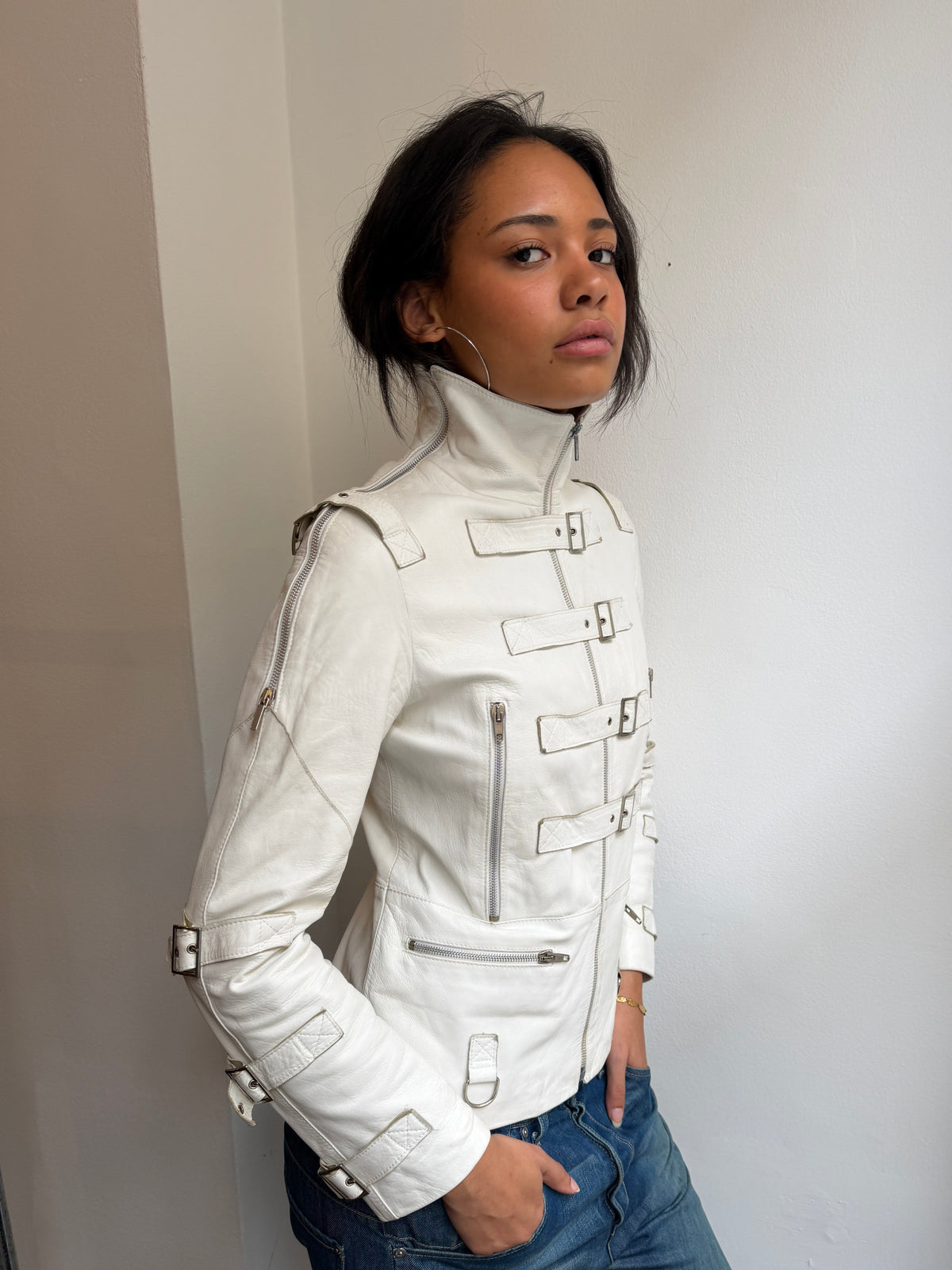 White Leather Jacket