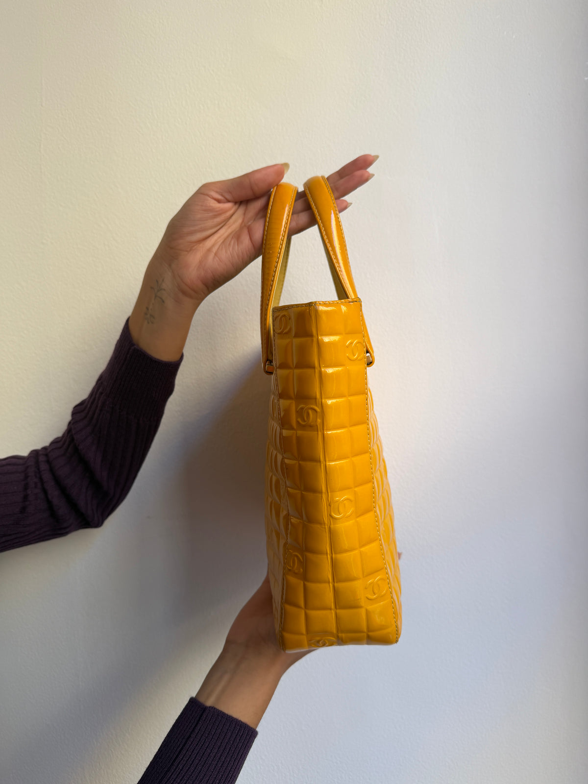 Chanel Yellow Chocolate Bar CC 02-03 Bag