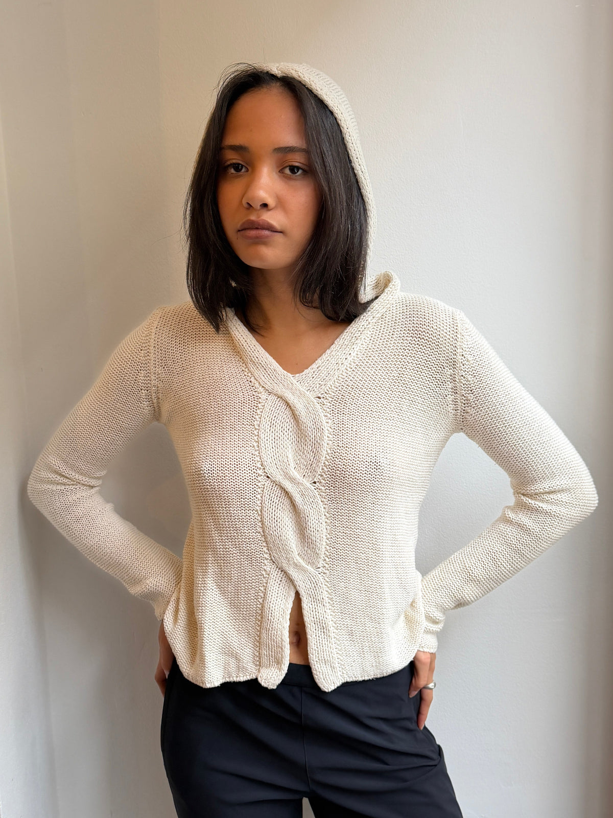 MaxMara Hooded Knit Jumper