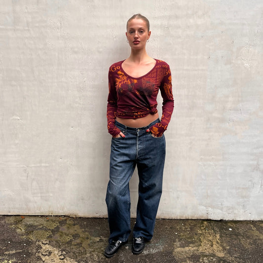 Galliano Newsprint Top