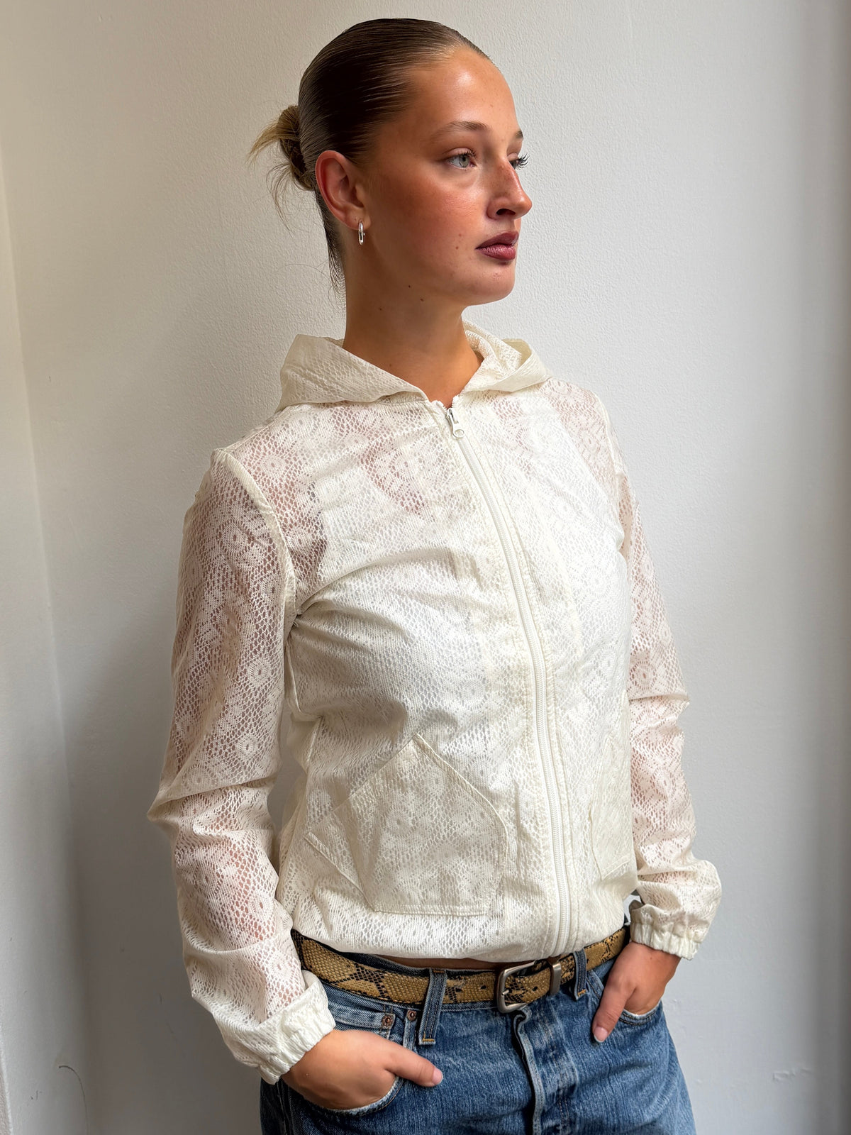 Sisley White Lace Rain Jacket