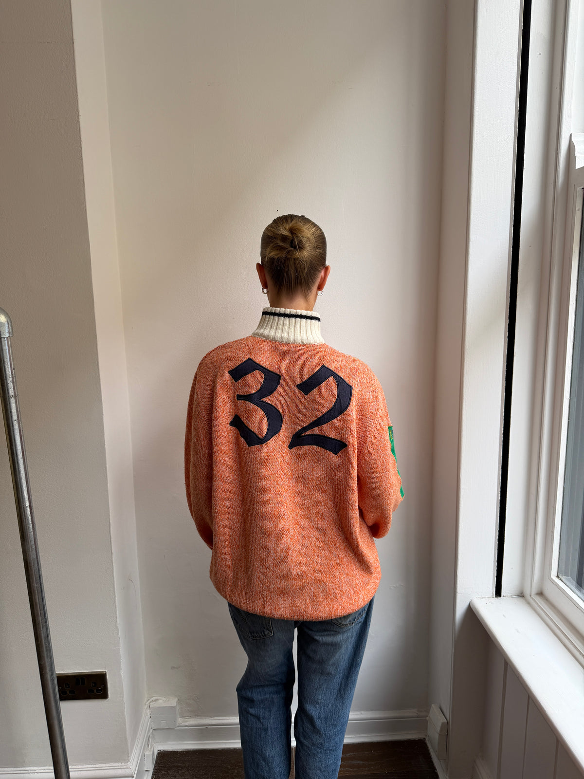 Brazil Orange Knit Zip Up