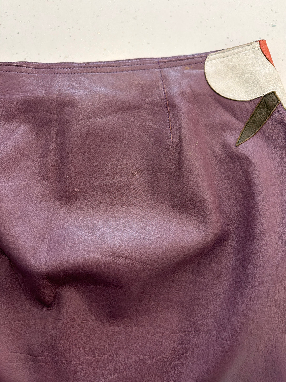 Fendissime  Lilac Leather Skirt
