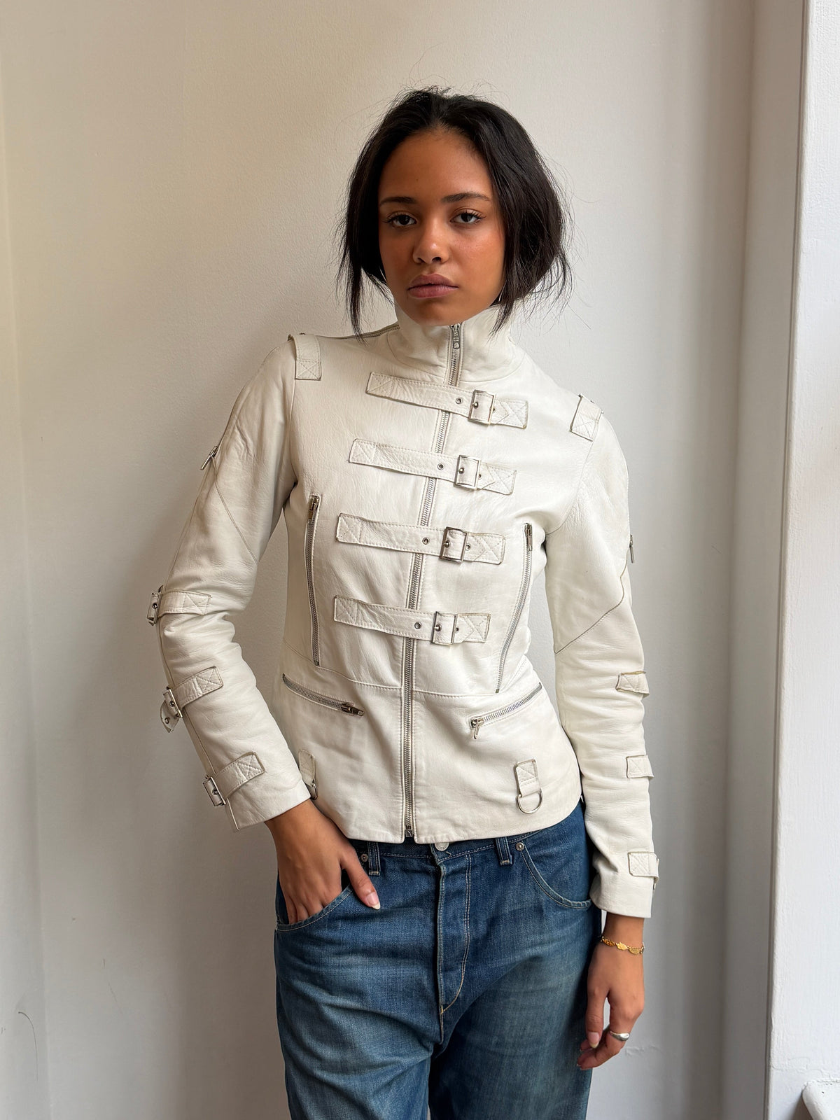White Leather Jacket