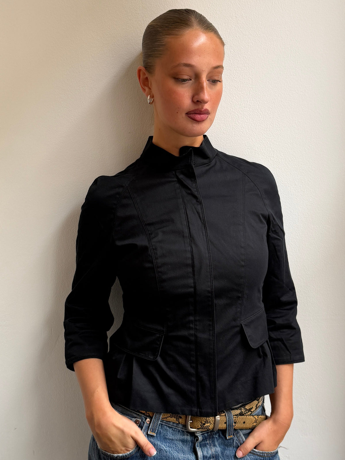 Burberry Black 3/4 Sleeve Jacket