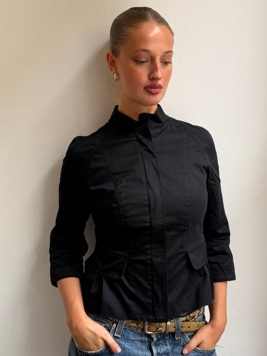 Burberry Black 3/4 Sleeve Jacket
