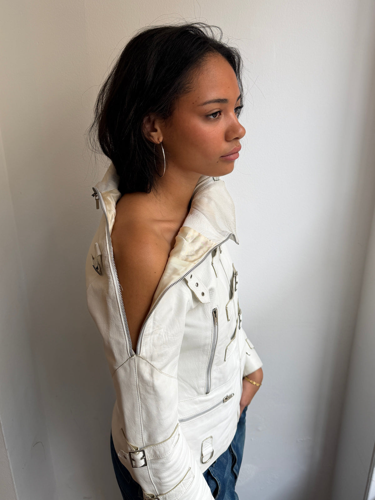 White Leather Jacket