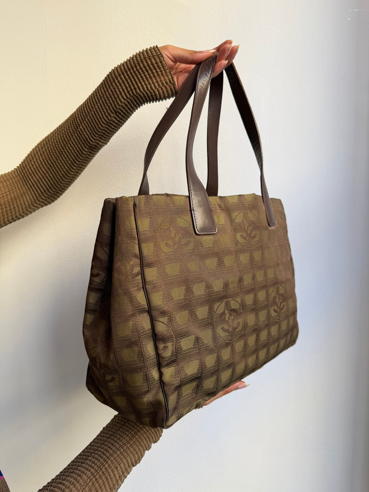 Chanel Brown Travel Line Tote Bag