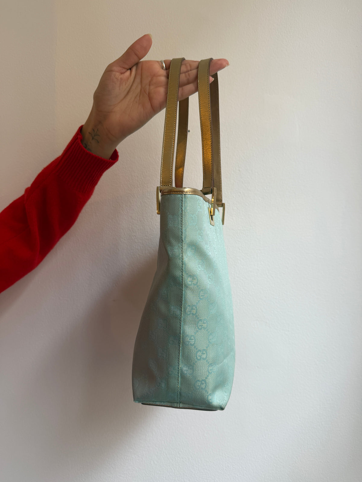 Gucci Mint Canvas Tote