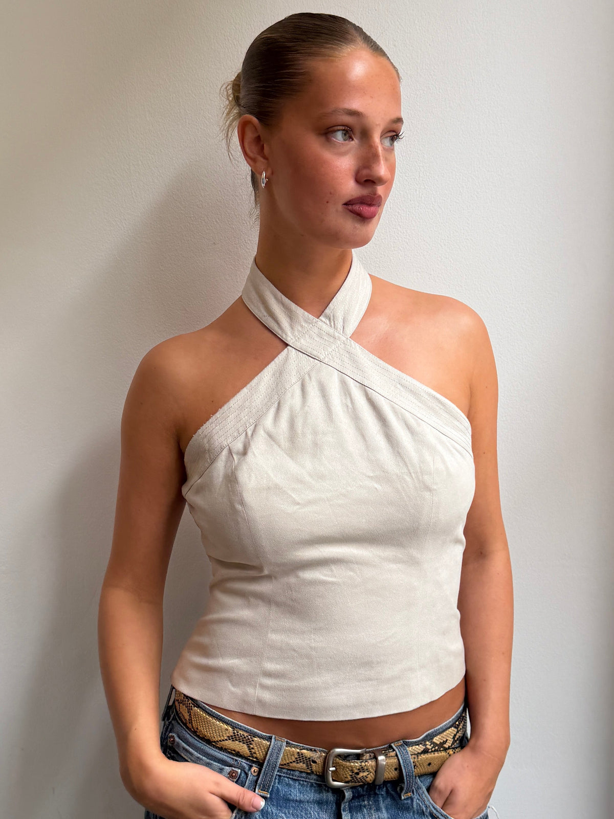 Light Grey Halter Top