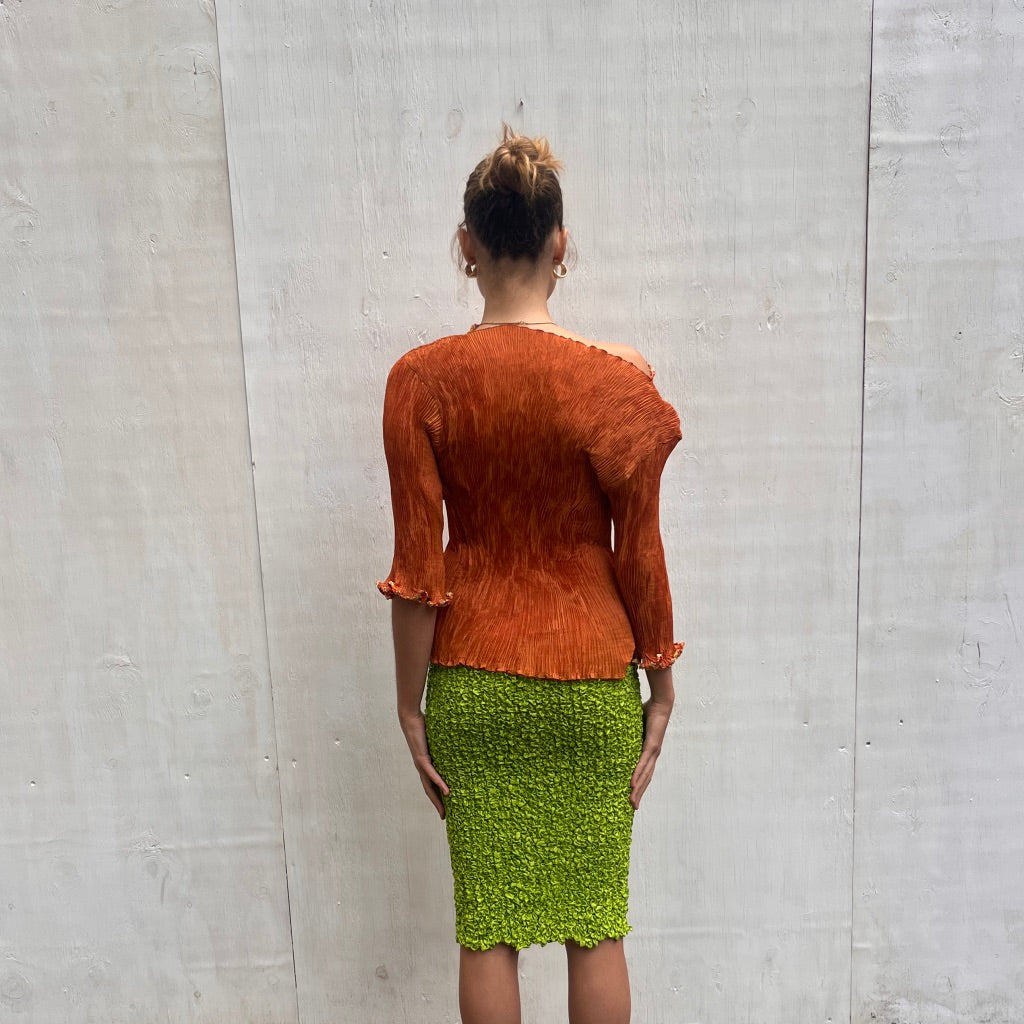 Dries Van Noten Green Bubble Skirt